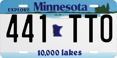 MN license plate 441TTO