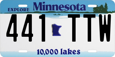 MN license plate 441TTW