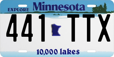 MN license plate 441TTX