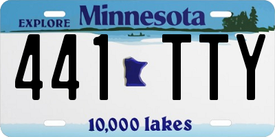 MN license plate 441TTY