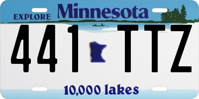 MN license plate 441TTZ