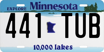 MN license plate 441TUB