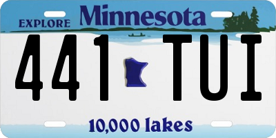 MN license plate 441TUI