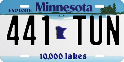 MN license plate 441TUN