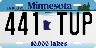 MN license plate 441TUP
