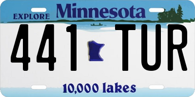 MN license plate 441TUR