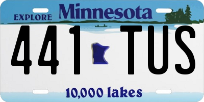 MN license plate 441TUS
