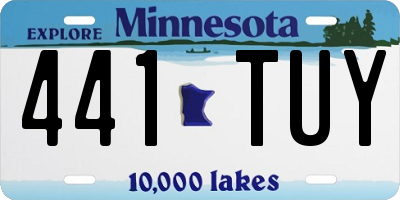 MN license plate 441TUY