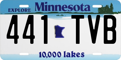 MN license plate 441TVB