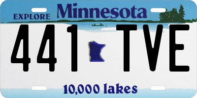 MN license plate 441TVE
