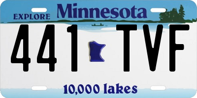 MN license plate 441TVF
