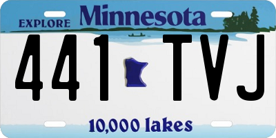 MN license plate 441TVJ