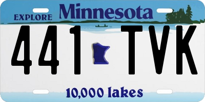 MN license plate 441TVK