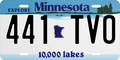 MN license plate 441TVO