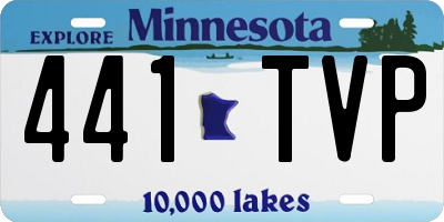 MN license plate 441TVP