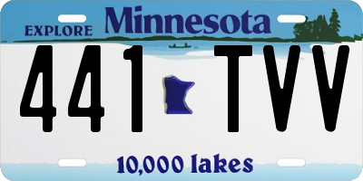 MN license plate 441TVV