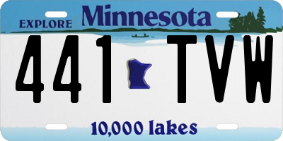 MN license plate 441TVW