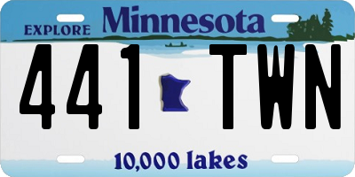 MN license plate 441TWN