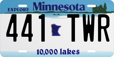 MN license plate 441TWR