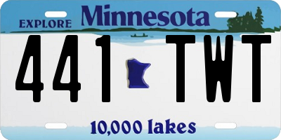 MN license plate 441TWT