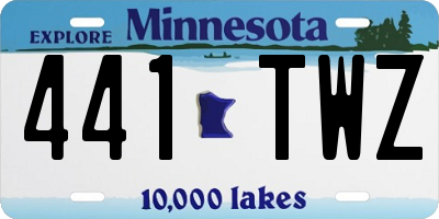 MN license plate 441TWZ