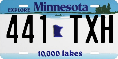 MN license plate 441TXH