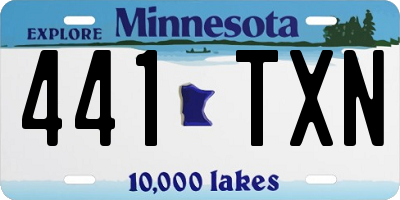 MN license plate 441TXN