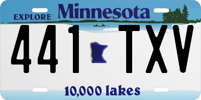 MN license plate 441TXV