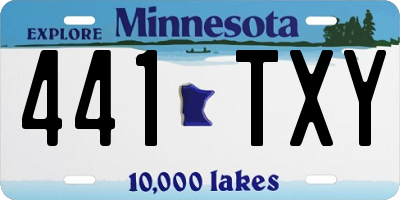 MN license plate 441TXY