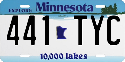 MN license plate 441TYC