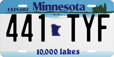 MN license plate 441TYF