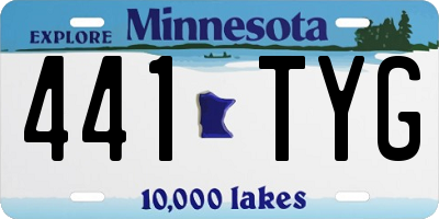 MN license plate 441TYG