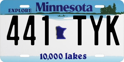 MN license plate 441TYK