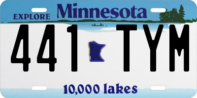 MN license plate 441TYM