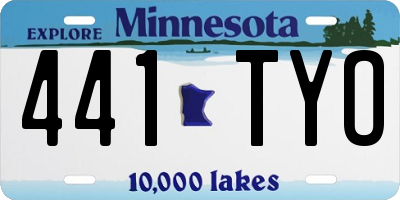 MN license plate 441TYO