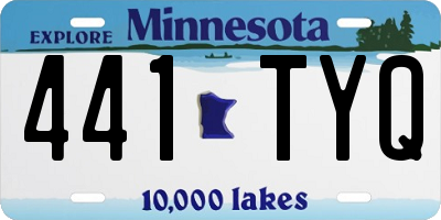 MN license plate 441TYQ