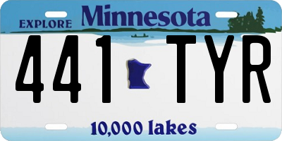 MN license plate 441TYR