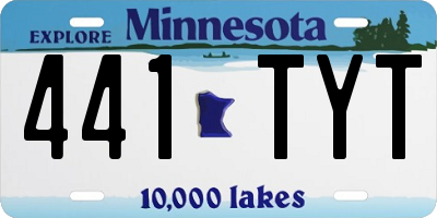 MN license plate 441TYT