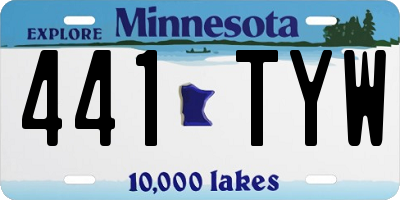 MN license plate 441TYW