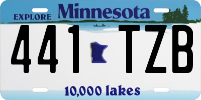 MN license plate 441TZB