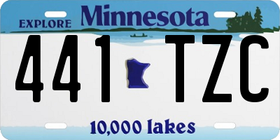 MN license plate 441TZC