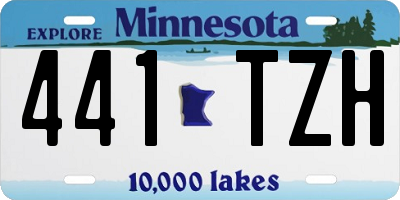 MN license plate 441TZH
