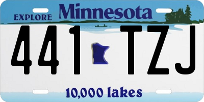 MN license plate 441TZJ