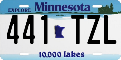 MN license plate 441TZL