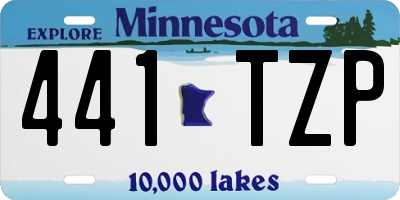 MN license plate 441TZP
