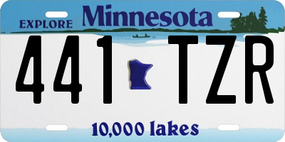 MN license plate 441TZR