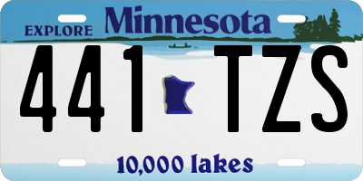 MN license plate 441TZS