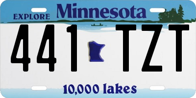 MN license plate 441TZT