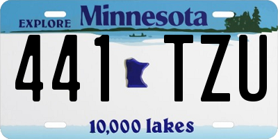 MN license plate 441TZU