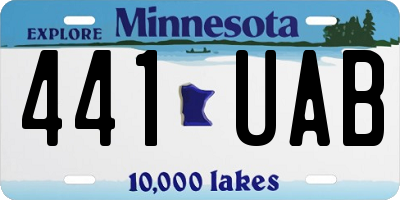 MN license plate 441UAB